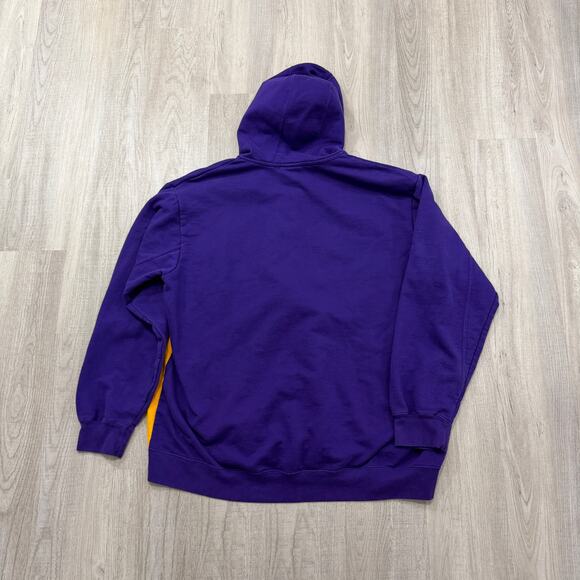 Vintage Minnesota Vikings Full Zip Hoodie Men's 2XL Purple Yellow Football y2k - Picture 6 of 8